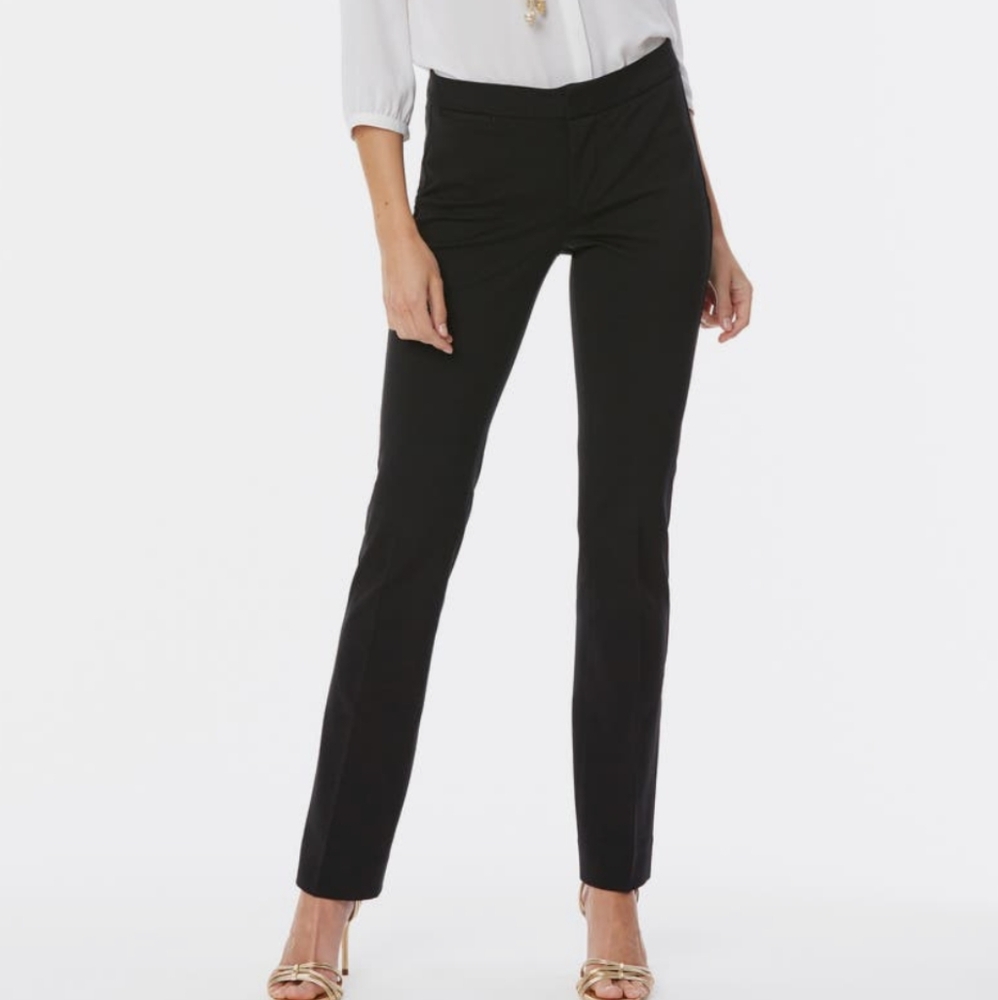 NYDJ Black Stretch Ponte Knit Dress/Work Trousers Size 12P
